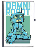 Udnag Ruled Notebook Diary Robot | Damn Robot, [A5 80Pages 80Gsm]