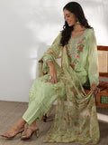 Libas Women'S Organza Kurta Set (49177_Green Green Xl