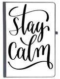 Udnag Ruled Notebook Diary Stay Calm, [A5 80Pages 80Gsm]