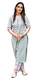 Anni Designer Women'S Cotton Printed Straight Kurta With Palazzos & Dupatta (Deb-Cotton Set4_S) Multicolour,Multicolour,S