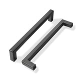 khtumeware 10 Pack 6-1/4 inch Center to Center Solid Matte Black Cabinet Pulls Slim Square Bar Drawer Handles Cabinet Handles Bl