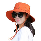 Alexvyan Orange Round Sun Visor Hats For Women Uv Protection Wide Brim Summer Cap For Girls HatS Uv Protection Breathable Casua