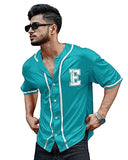 Eyebogler Mens Cotton Blend Round Neck Half Sleeve Oversized Printed Tshirt || Loose Fit Tshirt,Blue BirdApparel,2XL