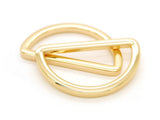 CRAFTMEMORE 4pcs 11/2 inches D Rings Purse Loop Quality Plating Flat Metal DRing for Craft Purse Making Accessories SC79 (1 1/