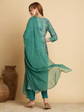 Gosriki Women'S Cotton Blend Straight Printed Kurta With Pant & Dupatta (Ladhima Green-Gs_Xxl_Green_Xx-Large),Green,2,B0D9WDJW4P