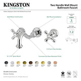 Kingston Brass Ks3123Ax 8-Inch Center Wall Mount Bathroom Faucet, Antique Brass