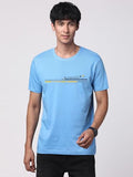 Adro Men'S Graphic Printed 100% Cotton T-Shirt - Regular Fit, Printed T-Shirts For Men (Rn24-Rac-Sk_Sky Blue_Xl)