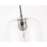 Living District Collier 3 Light Chrome And Clear Glass Pendant
