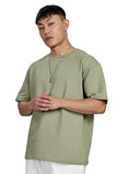 Fyltr Men'S Solid Fit Oversized T-Shirt (Fylss25Mts-303_Olive Pop,Olive Pop,Olive Pop,S