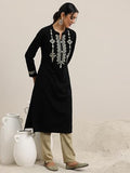 Libas Women'S Wool Blend Yoke Design Kurta Set (48763W_Black Black 2Xl