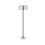 Living District Indoor Modern Home Decor Bright Exemplar 1 Light Brushed Nickel Floor Lamp