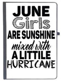 Udnag Ruled Notebook Diary Girls | June Girls Are Sunshine Mixed With, [A5 80Pages 80Gsm]