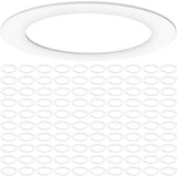 Sunco 100 Pack Goof Rings for 6 Inch Recessed Lights, Flush Mount White Can Light Trim Ring Cover, Outer Diameter 8.6 Inch, Inne