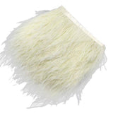 ATORSE 10xOstrich Feather Fringe Trim Costume Sewing Crafts Decor 915cm Light Yellow