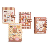 Sid Magic Kawaii Bread Store Diary Cute Japanese Style Notebook With Lock, A5 Hardcover Journal For Girls, Sweet Bakery Theme 