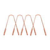 Varneya Oral Hygiene Tongue Cleaner Set Of 4 | Copper And Stainless Steel Tongue Cleaning Tools