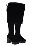 Shoetopia Knee-High Black Boots For Women & Girls /Eu37,Black,4,B0DNXQ3DJR