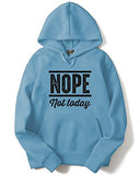 Adro Men'S Cotton Neck Hooded Sweatshirt (H21-M-Nop-Sk_Skyblue_Xl)