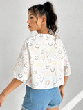 Leriya Fashion Women Rayon Top Regular Fit Western (LF-W1874_White_L)