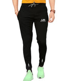 LookMark Men's Slim Fit Solid Lycra Blend Full Elastic Sport Wear Running Gym Stretchable Jogger Track Pant in Black Color(Track 04 Black-XXL),Black