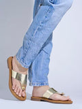 Shoetopia Ethnic Golden Flats For Women & Girls /Eu42,Golden,9,B0F9FLH2K1
