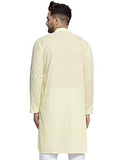 Jompers Men'S Embroidered Pure Cotton Kurta. (Yellow,M)