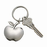 Creative Gifts International 002499 3 In Bright Apple Shaped Key Chain&#44 Nickel Plated - Silver