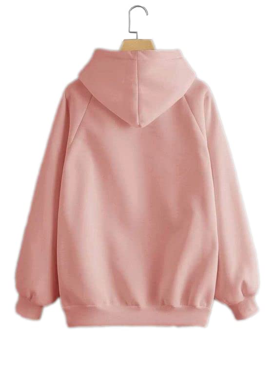 Toplot Women'S Wool Blend Solid Hoodie With Hooded Neck & Full Sleeve (Hoodie-5047-Peach-S),Peach,,B0BLZ8RVS3