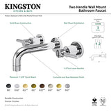 Kingston Brass Ks8128Dl Concord Bathroom Faucet, 8 Spout Reach, Brushed Nickel