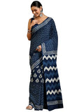 Libas Women'S Cotton Saree (16133_Indigo)