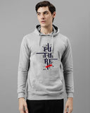 Adro Men'S Cotton Blend Neck Hooded Sweatshirt (H24-Ftr-Gr_Grey,GreyApparel,M