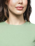 FYLTR Women's Regular Fit T Shirt (FYLSS25WKT-1010_Moss Green,Moss Green