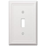 Amerelle 149Tw Chelsea Wallplate, 1 Toggle, Steel, White, 1-Pack