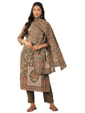 Libas Women'S Cotton Kurta Sets (99639_Brown_L)
