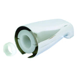 EZFLO 51/8 Inch Adjustable Bath Tub Spout with Face Bushing, 1/2 Inch or 3/4 Inch IPS Inlet Connection, Chrome, 15074