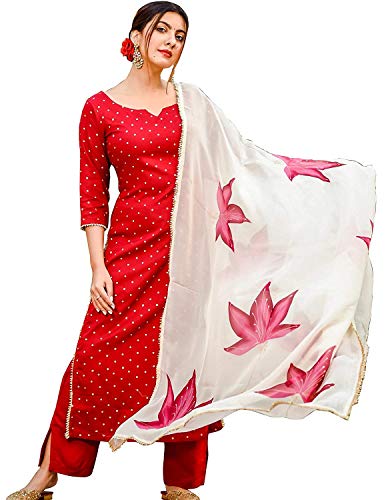 Anni Designer Women'S Rayon Printed Straight Kurta With Palazzos & Dupatta (Deb-Rayon Set6_S) Multicolour,Multicolour,S