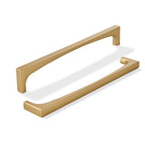 khtumeware 2 Pack Solid Handles 10-Inch(256mm) Brushed Gold Cabinet pulls Kitchen Cabinet Handles, Cabinet Pulls Kitchen Cabinet