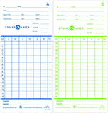 Pyramid Time Systems Attendance Cards For Time Clock Models 2500/2600/2650, 1000 Per Pack