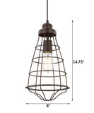 8"W Daudin 1-Light Pendant Burnished Bronze