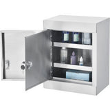 Global Industrial™ Stainless Steel Narcotics Cabinet W/Double Door/Double Lock 12Wx8Dx15H