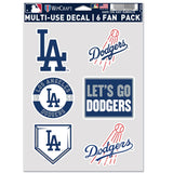 Los Angeles Dodgers Decal Multi Use Fan 6 Pack
