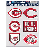 Cincinnati Reds Decal Multi Use Fan 6 Pack