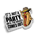Not Party Weiner - Hard Hat Decal