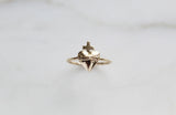 Sacred Heart Ring in Gold Vermeil
