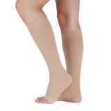 Nylon Open-Toe Compression Socks