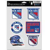 New York Rangers Decal Multi Use Fan 6 Pack Special Order
