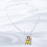 America in My Heart Yellow Ribbon Necklace