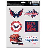 Washington Capitals Decal Multi Use Fan 6 Pack Special Order