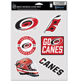 Carolina Hurricanes Decal Multi Use Fan 6 Pack Special Order