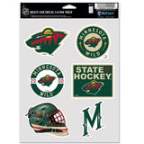 Minnesota Wild Decal Multi Use Fan 6 Pack Special Order